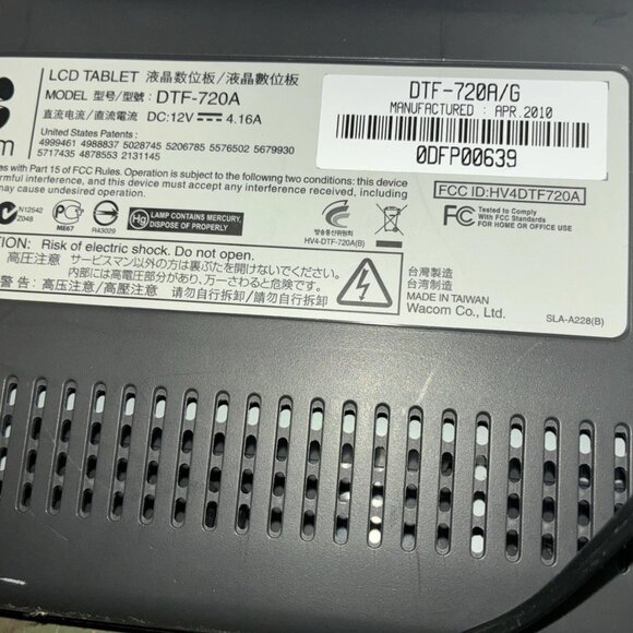 Wacom LCD Graphic Drawing Tablet DTF-720A Touchscreen+Wireless Pen, Stand & Cord - Picture 4 of 6